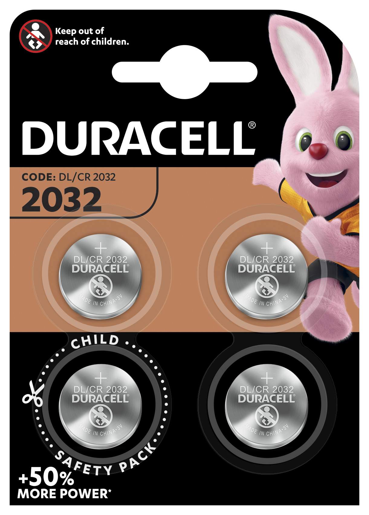 Duracell Lithium 3V CR2032 par 4