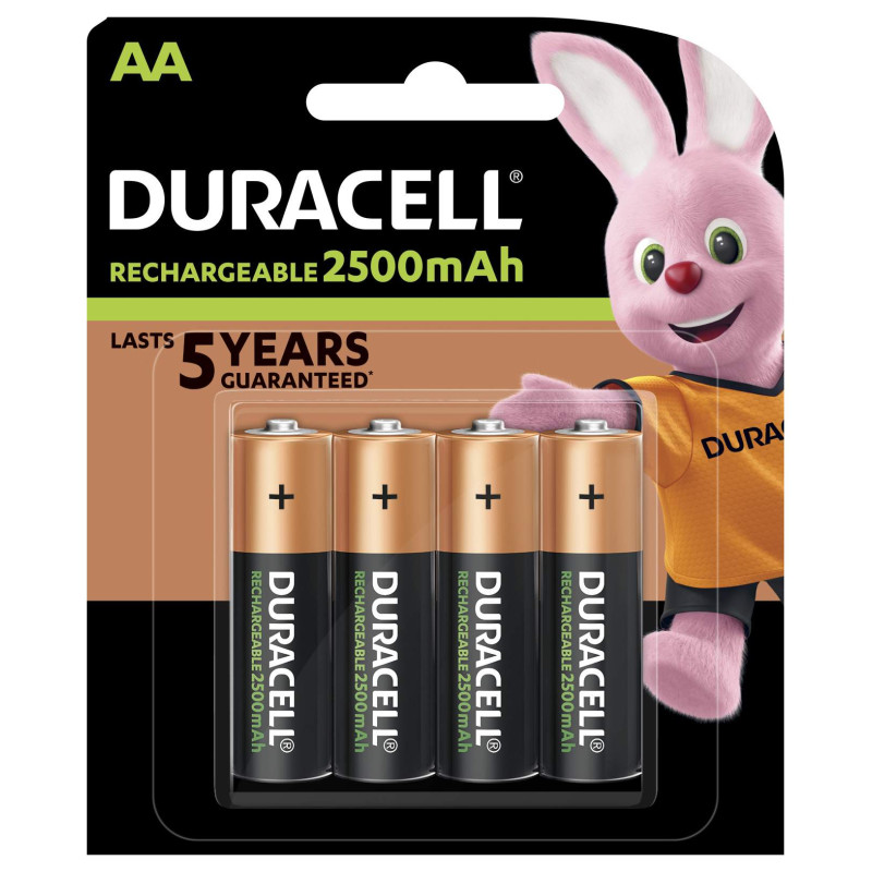 Duracell Rechargeable AA / HR6 2500mAh par 4