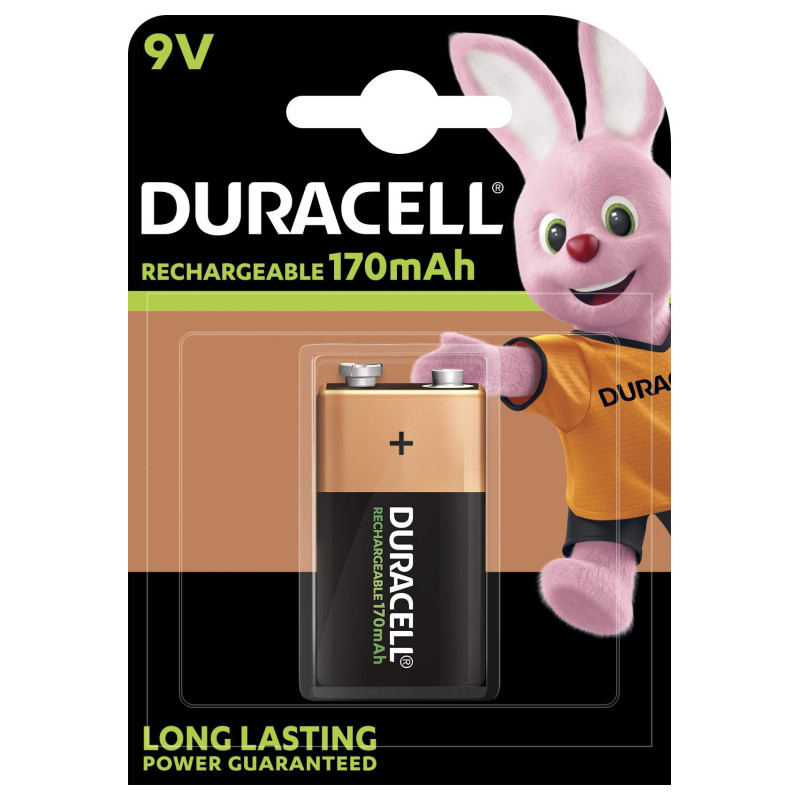Duracell Rechargeable 9V / 6HR61 170mAh par 1