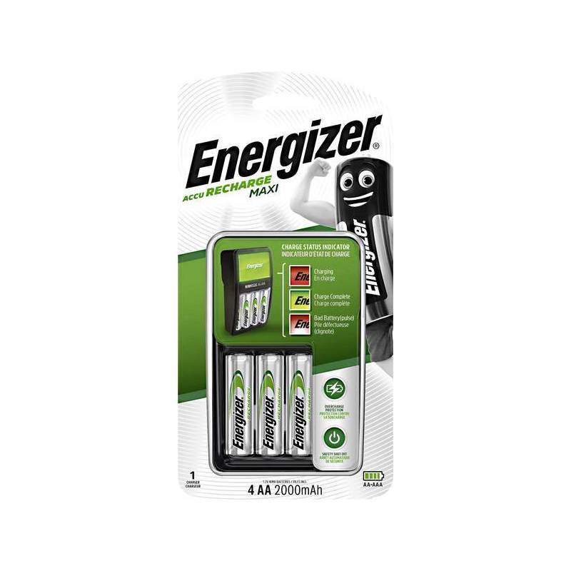 Energizer Chargeur Maxi avec 4 piles AA 2000mAh