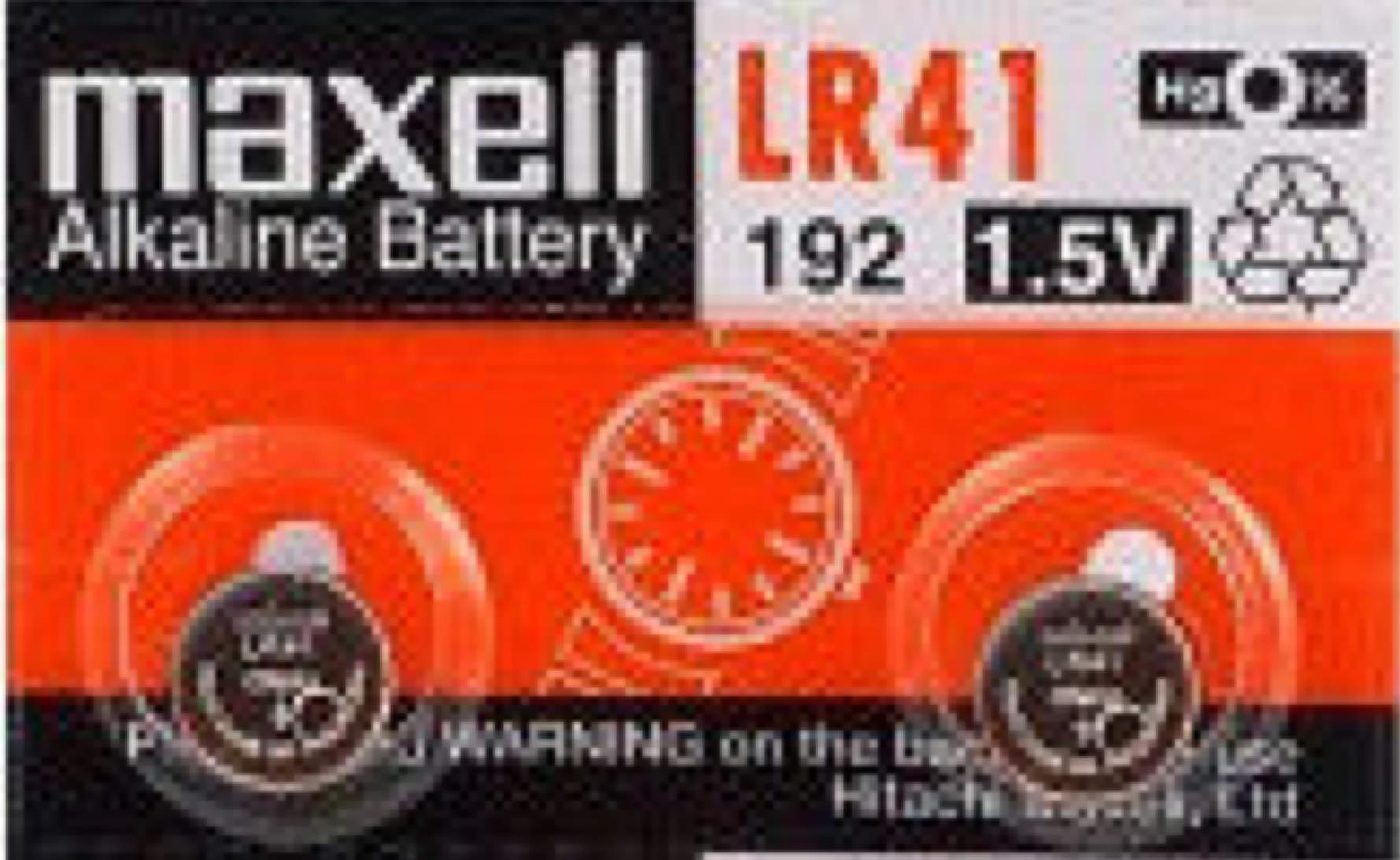 2 Piles LR41 / 192 / 392 / 384 Maxell Alcaline 1,5V
