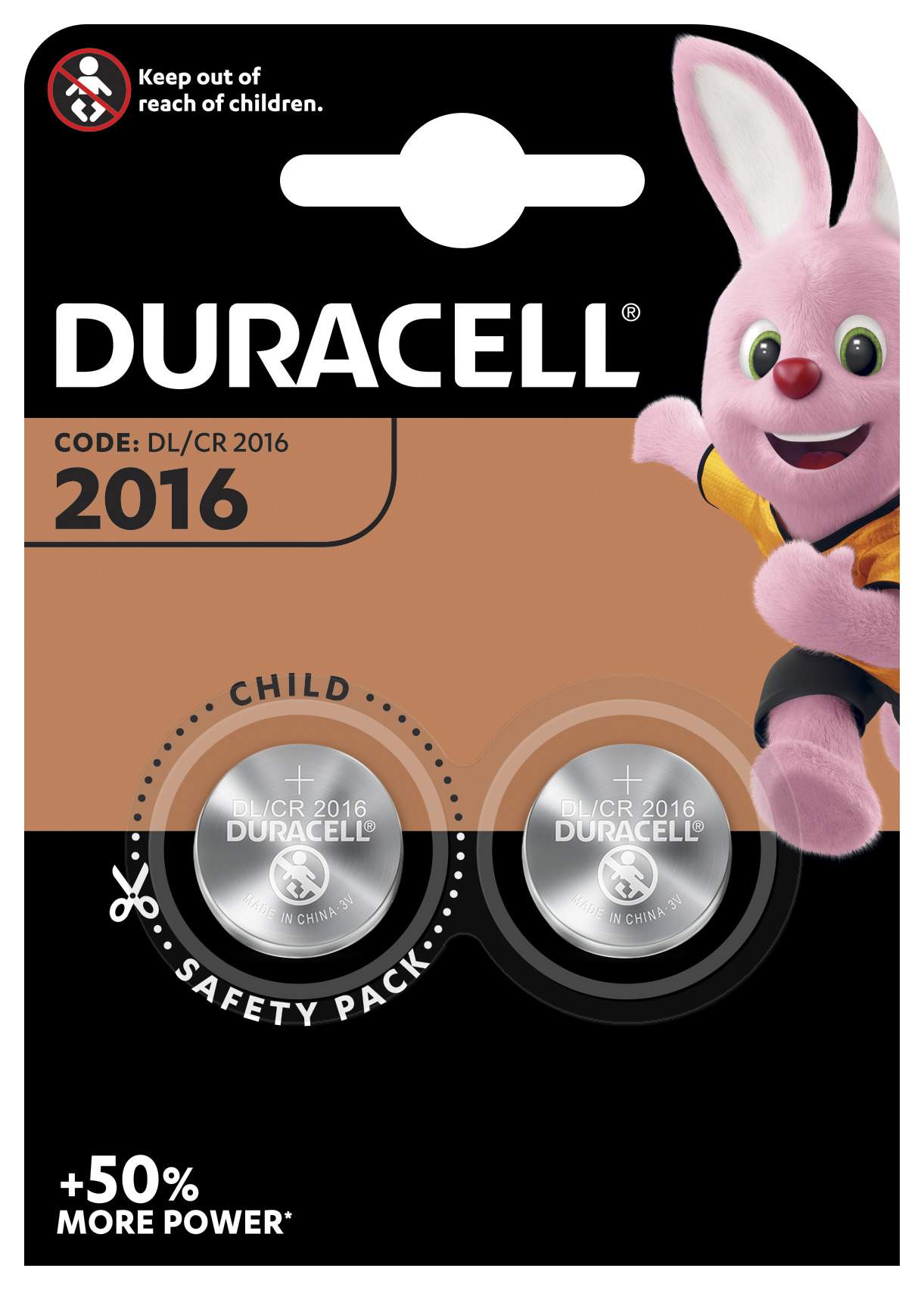Duracell Lithium 3V CR2016 par 2