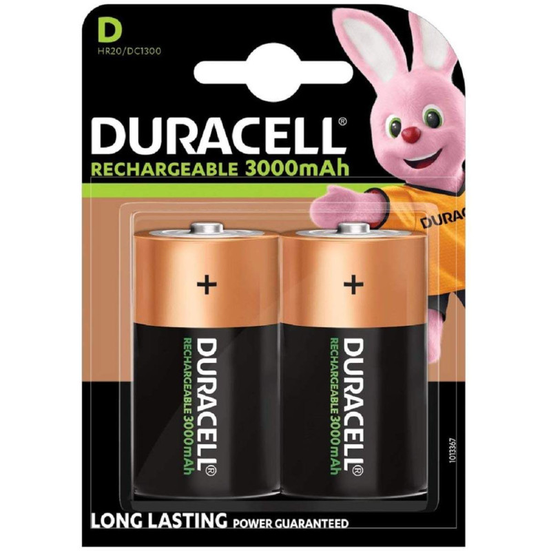 Duracell Rechargeable D / HR20 3000mAh par 2