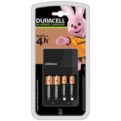 Chargeur CEF14 4H Duracell avec 2 piles AA et 2 piles AAA