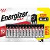 8+4 Piles Alcalines AAA / LR03 Energizer Max