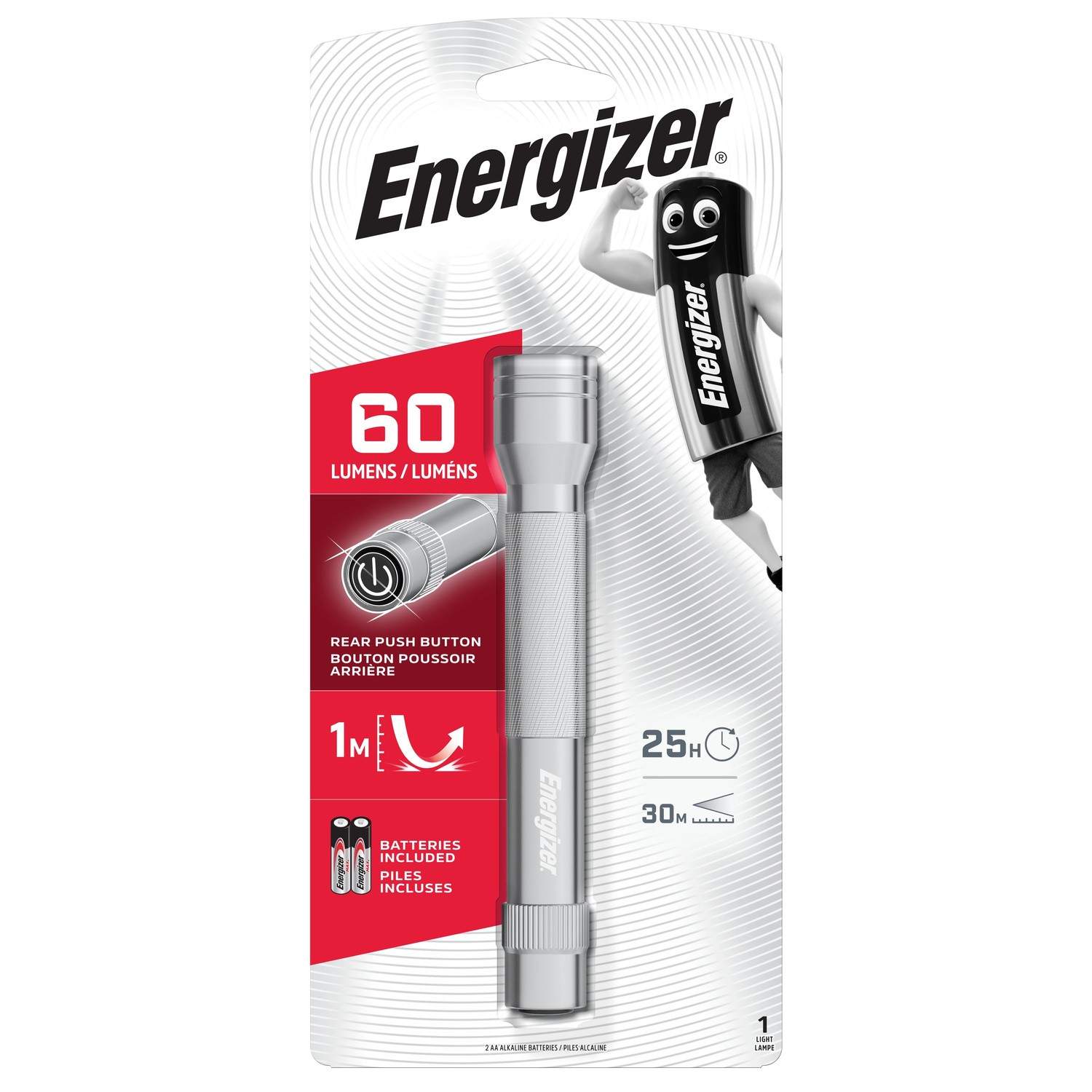 Energizer Torche 2AA Metal LED incl. 2 AA