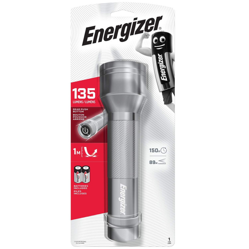 Torche Energizer 2D Metal avec 2 piles D