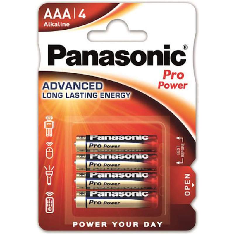 4 Piles Alcalines AAA / LR03 Panasonic Pro Power