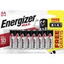 Energizer Alcaline Max AA / LR6 par 8+4 gratuites