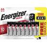 Energizer Alcaline Max AA / LR6 par 8+4 gratuites