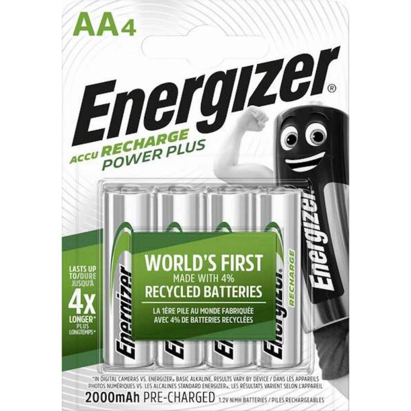 Energizer Rechargeable Power Plus AA / HR6 2000mAh par 4