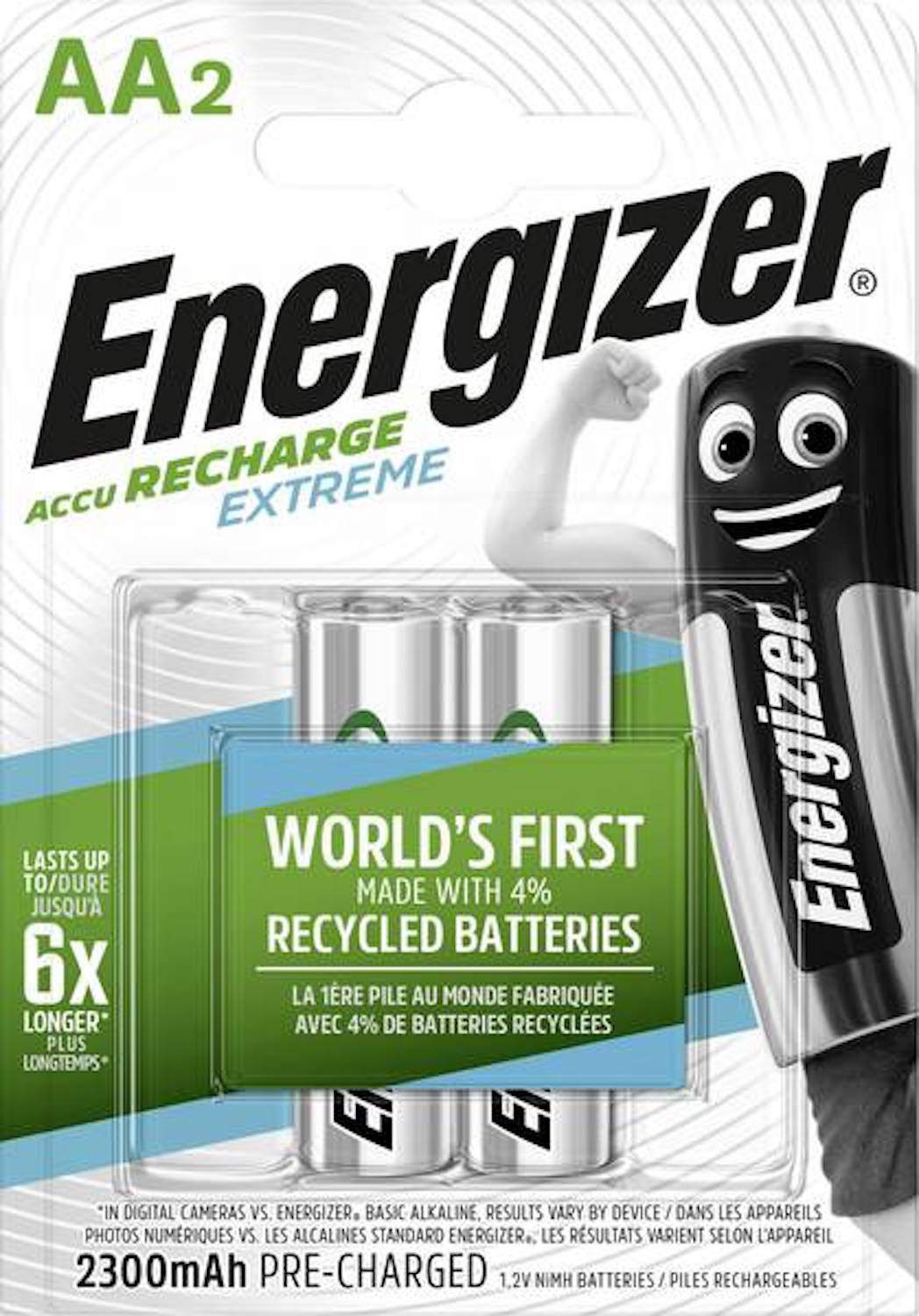 Energizer Rechargeable Extreme AA / HR6 2300mAh par 2