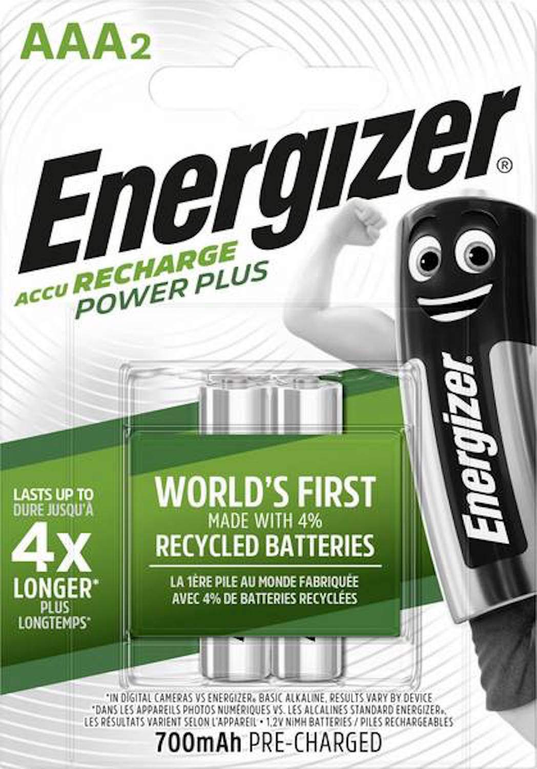 Energizer Rechargeable AAA / HR03 700mAh par 2