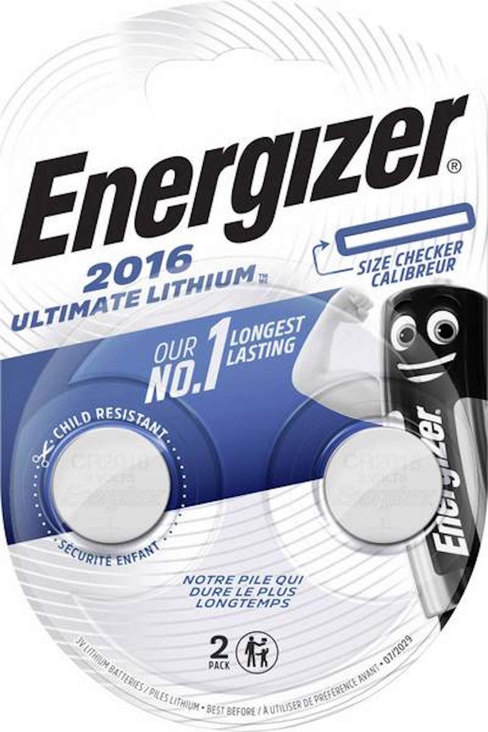 Energizer Ultimate Lithium 3V CR2016 par 2