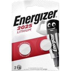 2 Piles CR2025 Energizer Bouton Lithium 3V