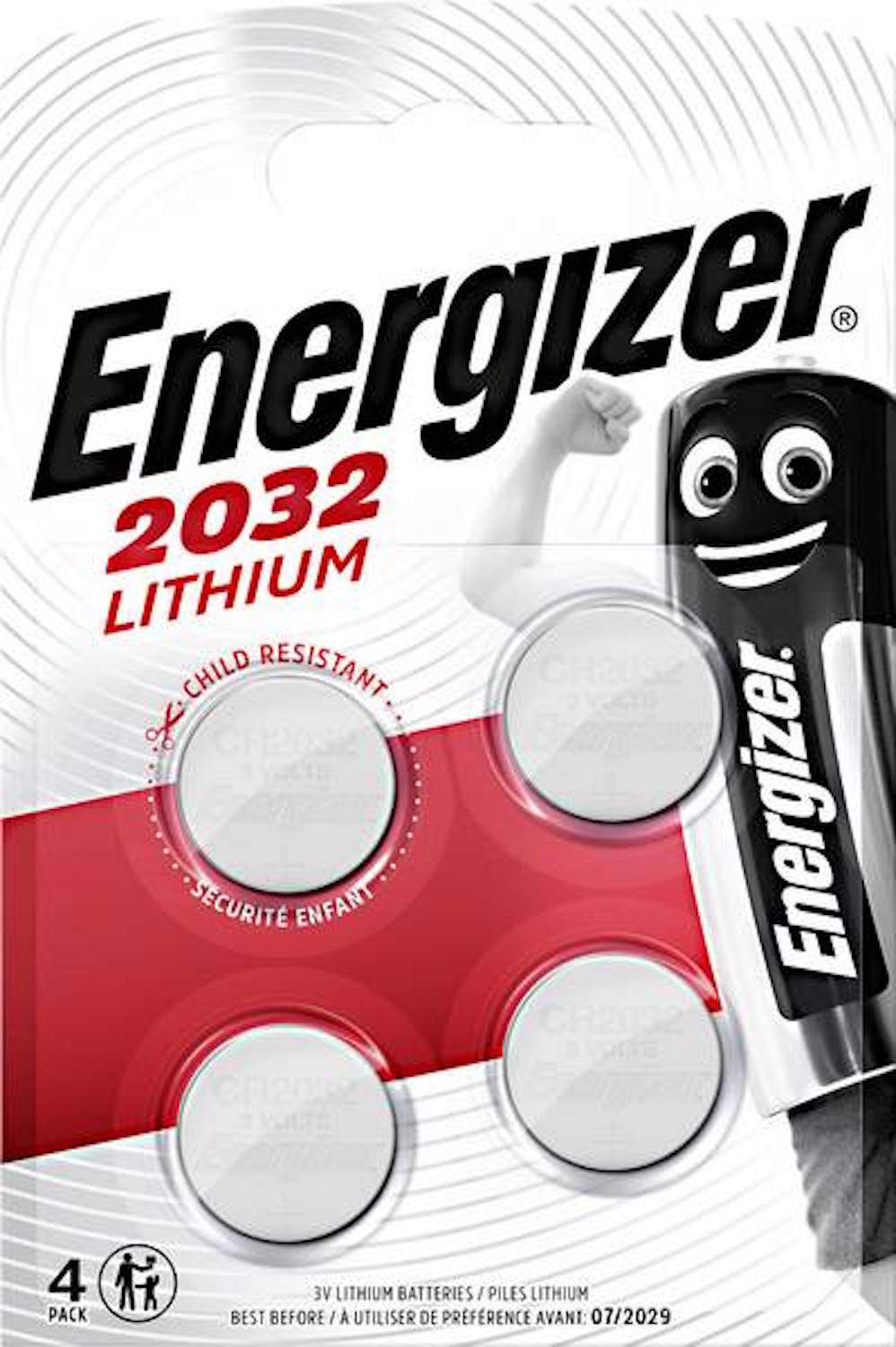 Energizer Lithium 3V CR2032 par 4