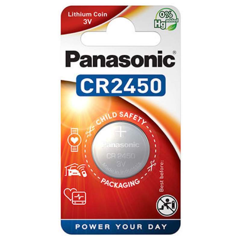 Pile CR2450 Panasonic Bouton Lithium 3V