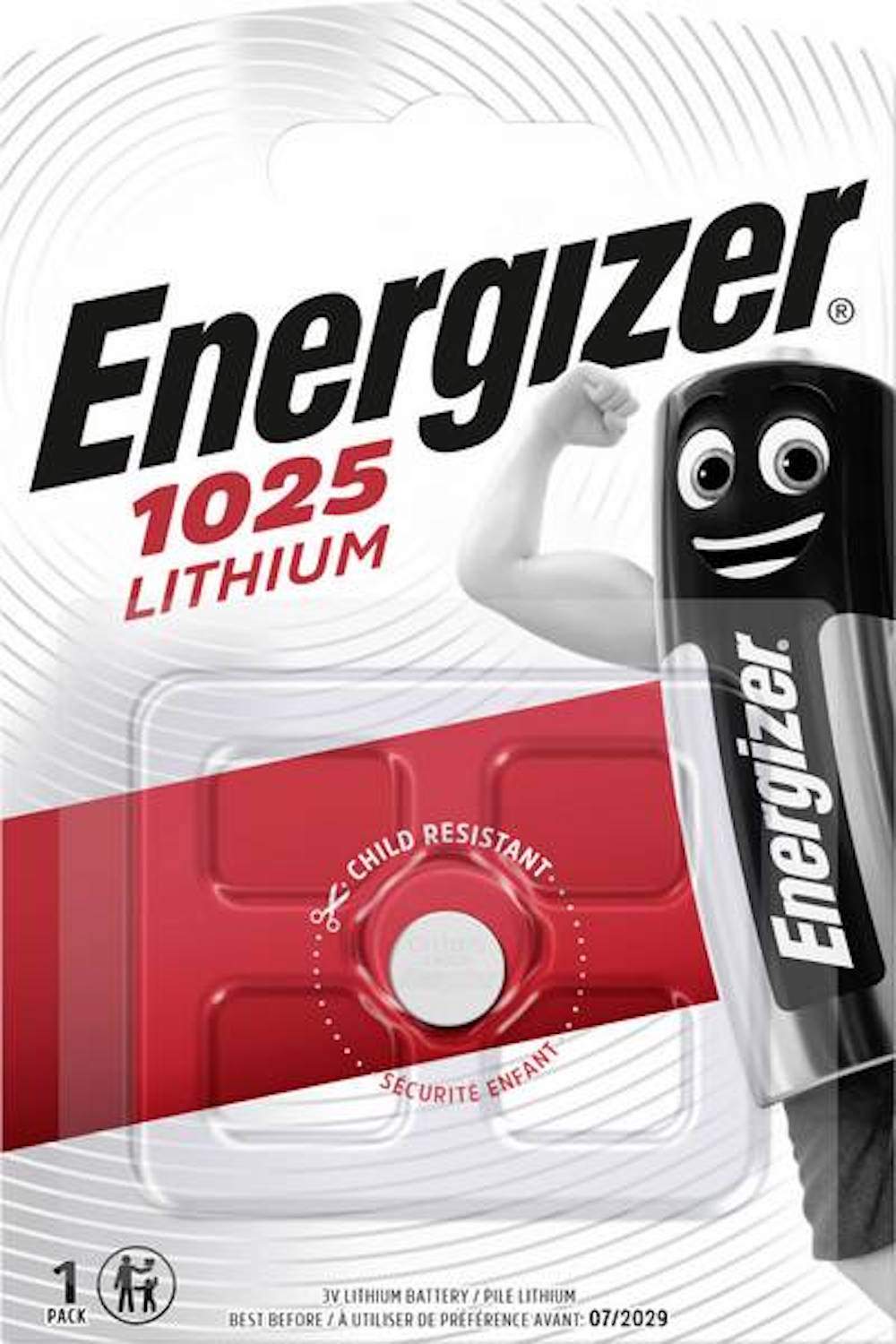Energizer Lithium 3V CR1025 par 1