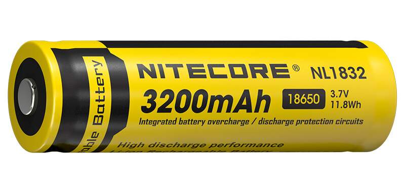 Pile Rechargeable 18650 NiteCore NL1832 3,7V 3200mAh
