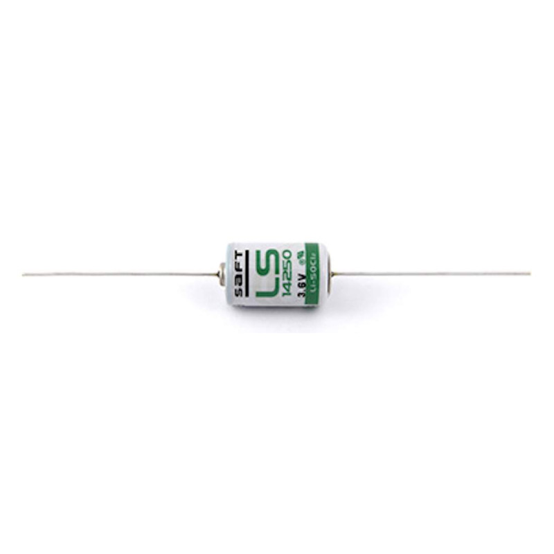 Pile LS14250 / CR1/2AA Picot à Souder Axial Saft Lithium 3,6V