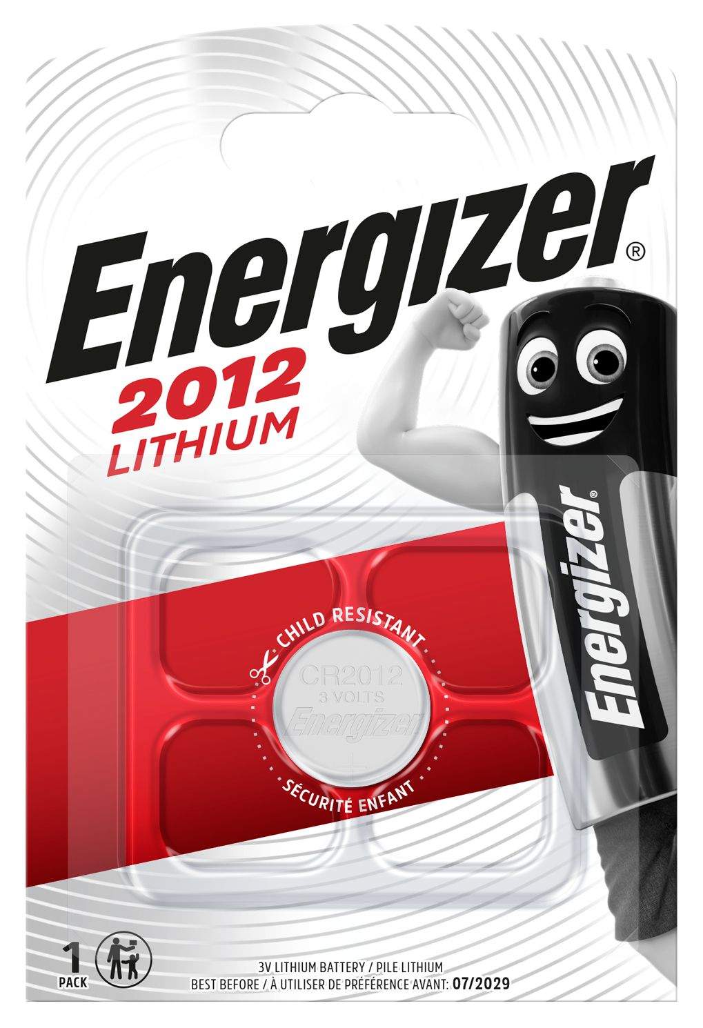 Pile CR2012 Energizer Bouton Lithium 3V