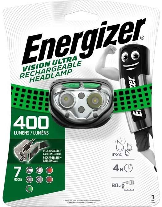 Frontale Energizer Vision Ultra Rechargeable HeadLamp 400lm