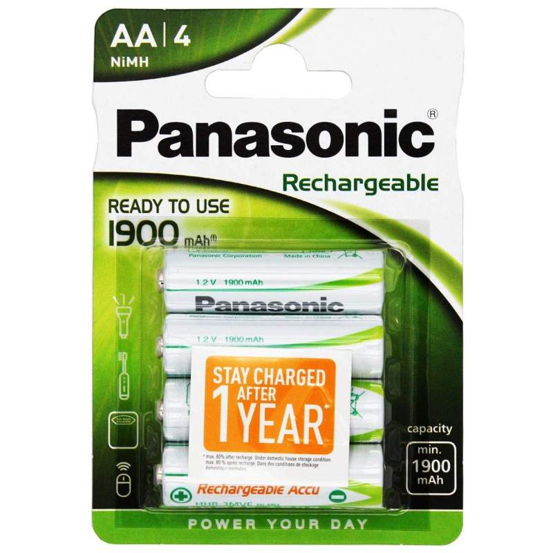 4 Piles Rechargeables AA / HR6 1900mAh Panasonic