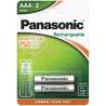 2 Piles Rechargeables AAA / HR03 750mAh Panasonic for DECT