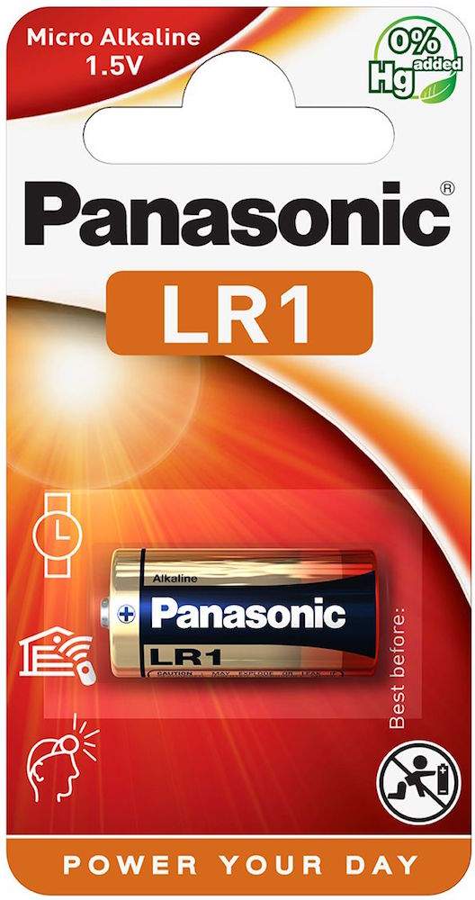 Pile LR1 / N / E90 / MN9100 Panasonic Alcaline 1,5V
