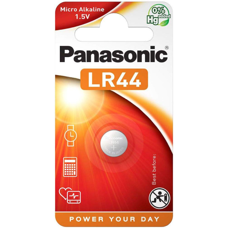 Pile LR44 / V13GA / A76 Panasonic Alcaline 1,5V