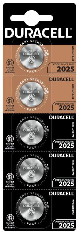 Duracell Lithium 3V CR2025 par 5