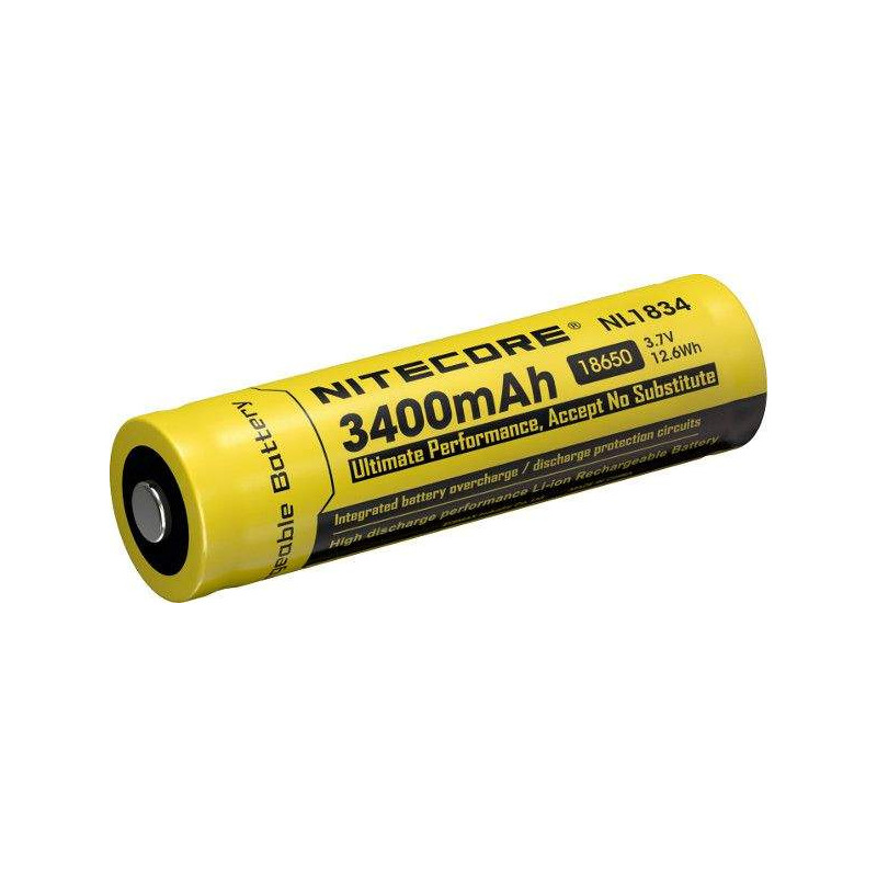 Pile Rechargeable 18650 NiteCore NL1834 3,7V 3400mAh