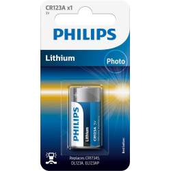 Pile CR123A Philips Lithium 3V