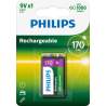 Pile Rechargeable 9V / 6HR61 170mAh Philips