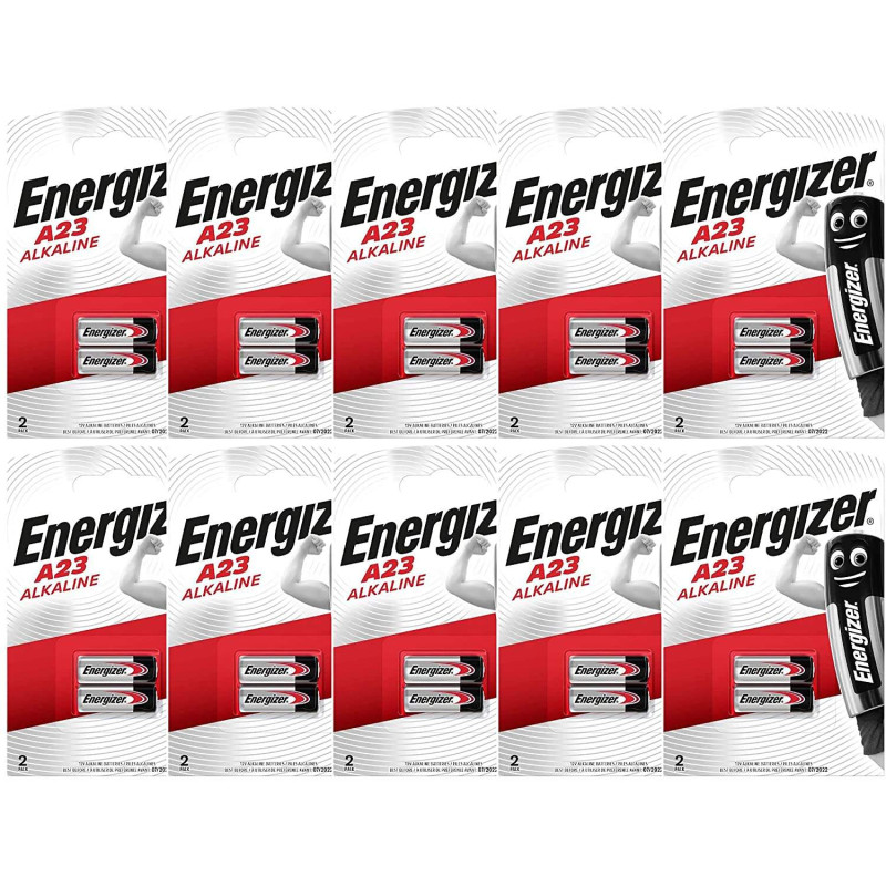 20 Piles A23 / V23GA / MN21 Energizer Alcaline 12V
