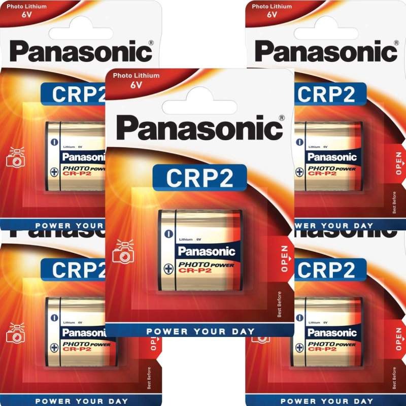 5 Piles CRP2 / 223 Panasonic Lithium 6V