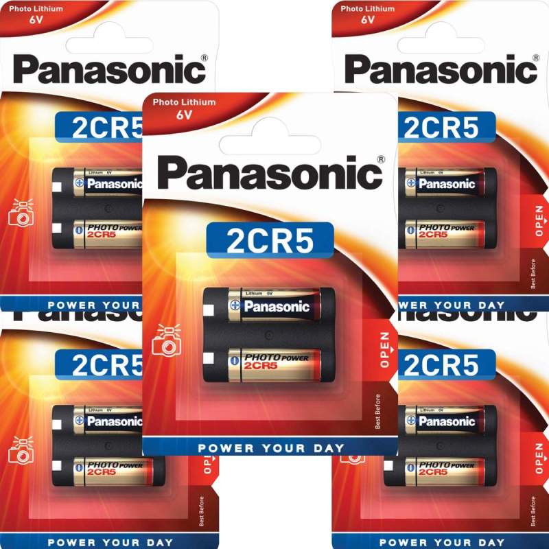 5 Piles 2CR5 / 245 Panasonic Lithium 6V