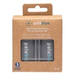 2 Piles Rechargeables USB D / HR20 5000mAh PaleBlue Lithium Ion 1.5V