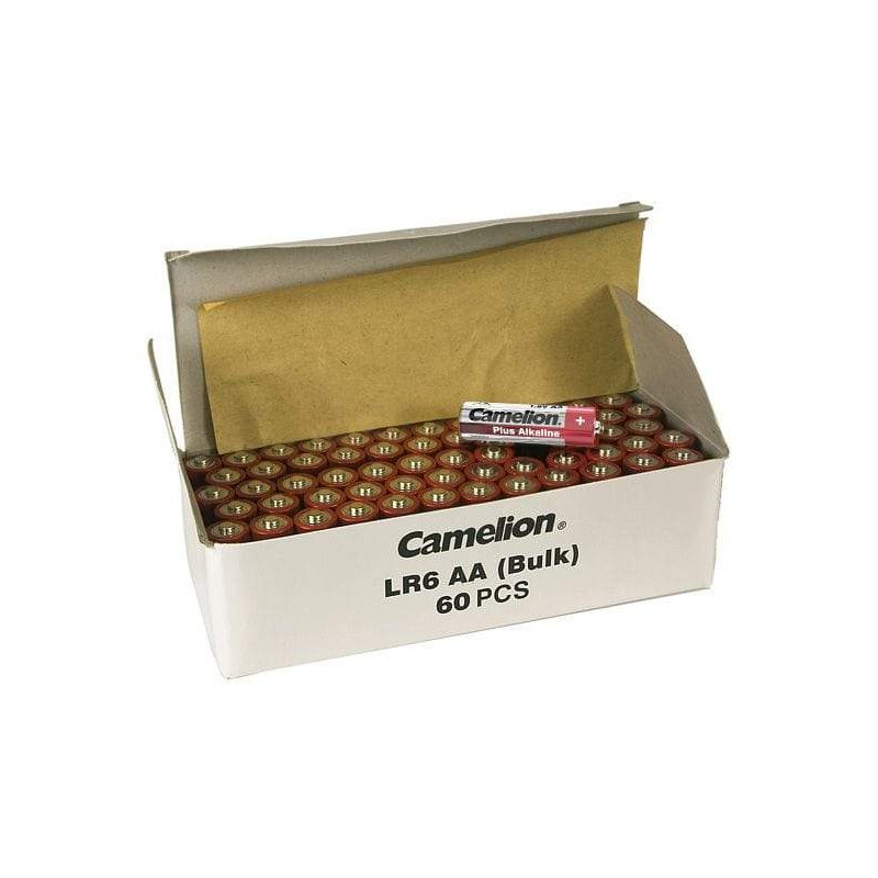 60 Piles Alcalines AA / LR6 Camelion Alcaline Plus