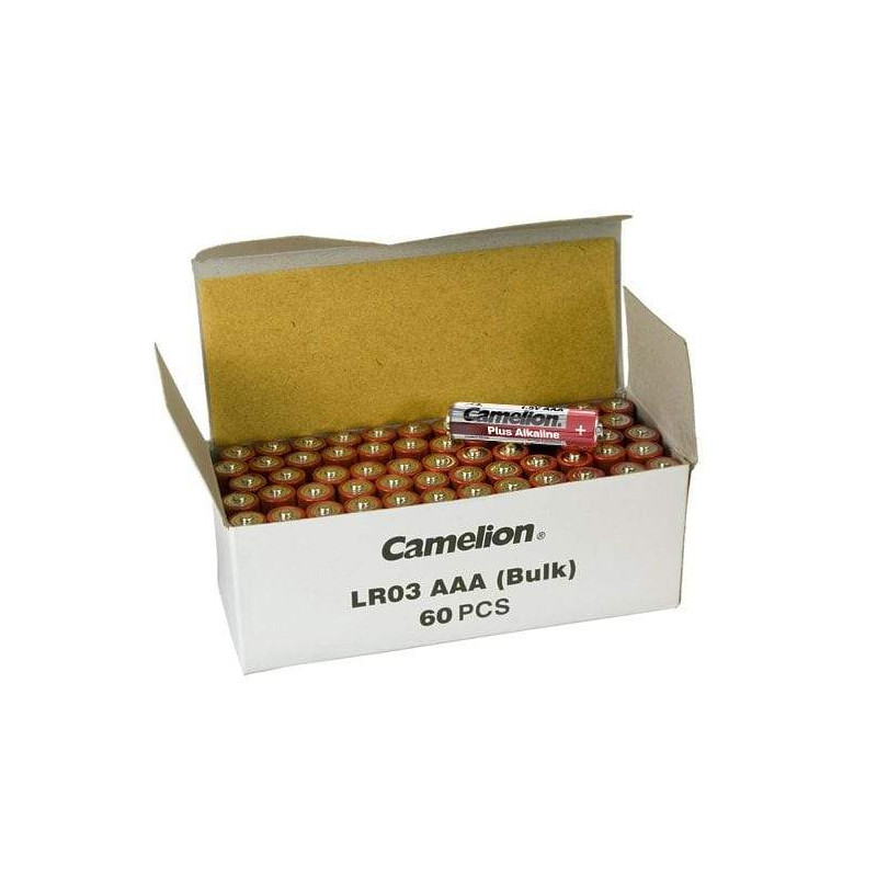 60 Piles Alcalines AAA / LR03 Camelion Alcaline Plus