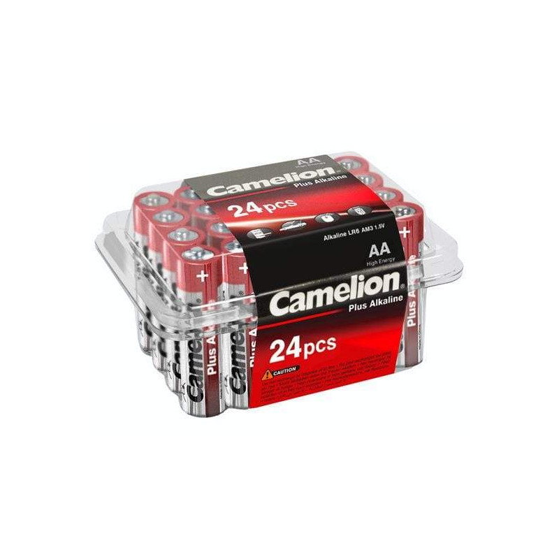 24 Piles Alcalines AA / LR6 Camelion Alcaline Plus