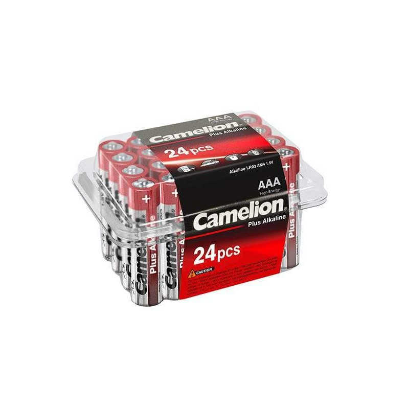 24 Piles Alcalines AAA / LR03 Camelion Alcaline Plus