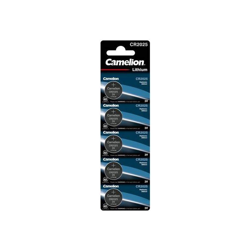 5 Piles CR2025 / 5003LC Camelion Bouton Lithium 3V