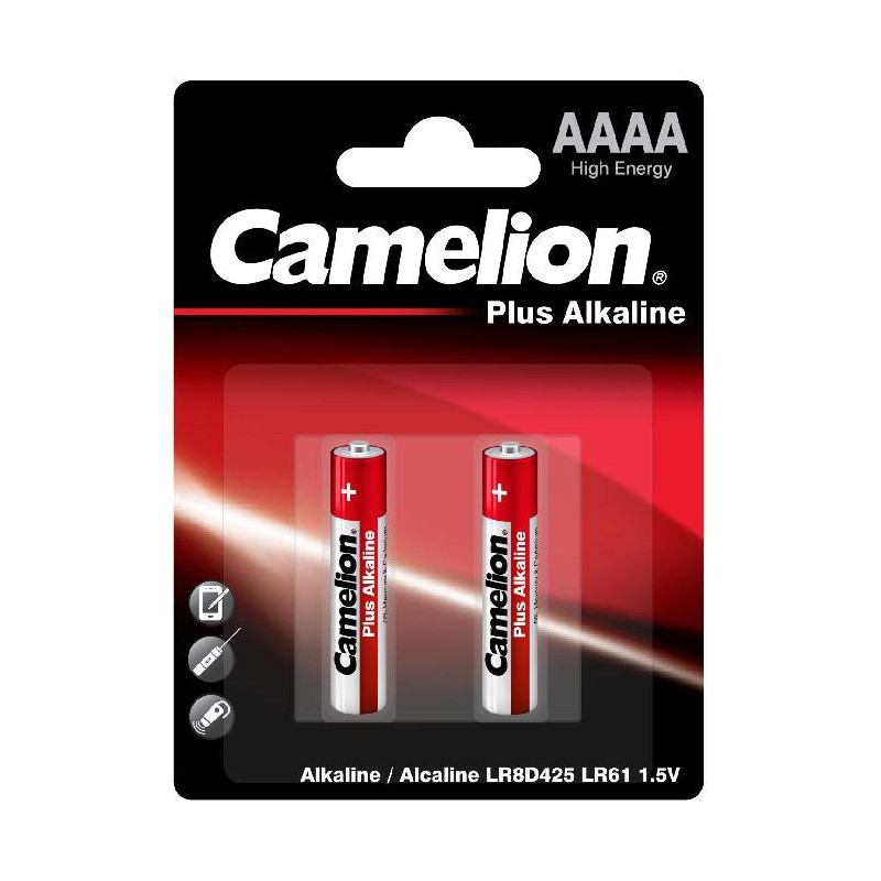 2 Piles AAAA / LR8D425 / LR61 Camelion Alcaline 1,5V