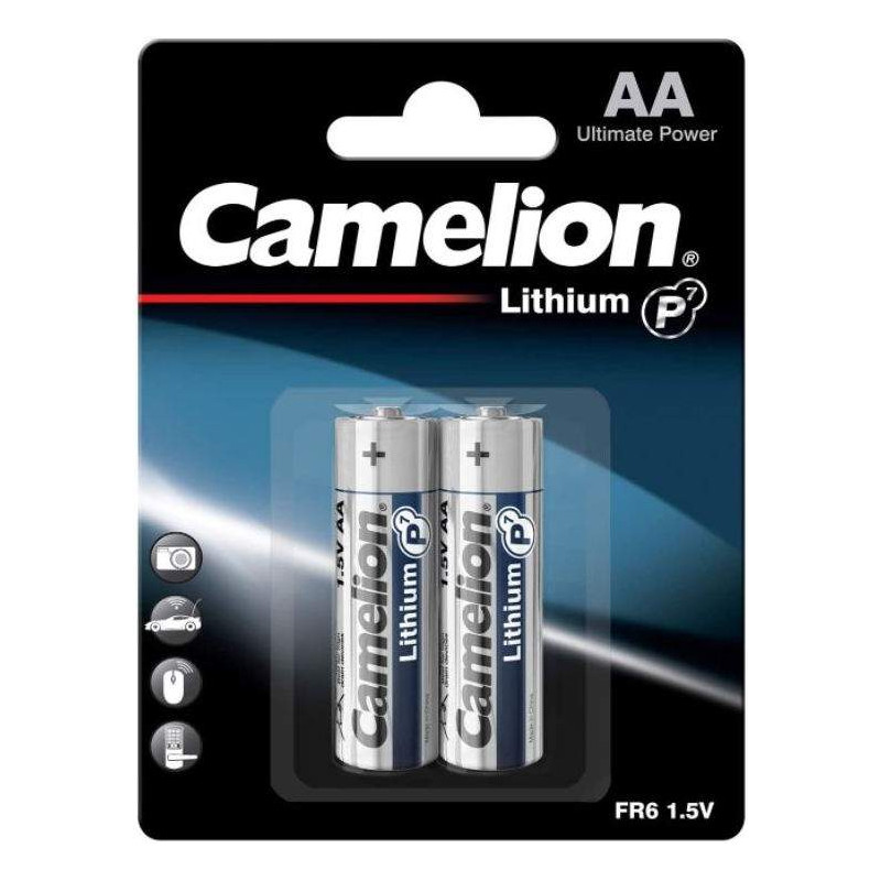 2 Piles Lithium AA / FR6 Camelion Lithium 1.5V