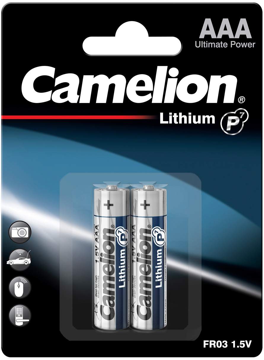 2 Piles Lithium AAA / FR03 Camelion Lithium 1.5V