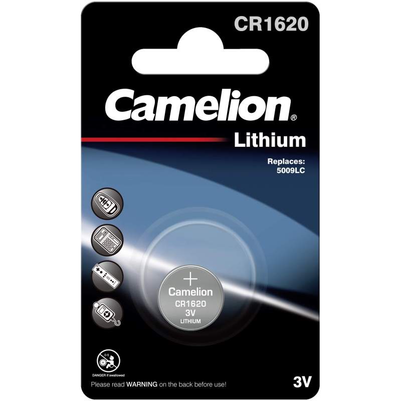 Pile CR1620 / 5009LC Camelion Bouton Lithium 3V