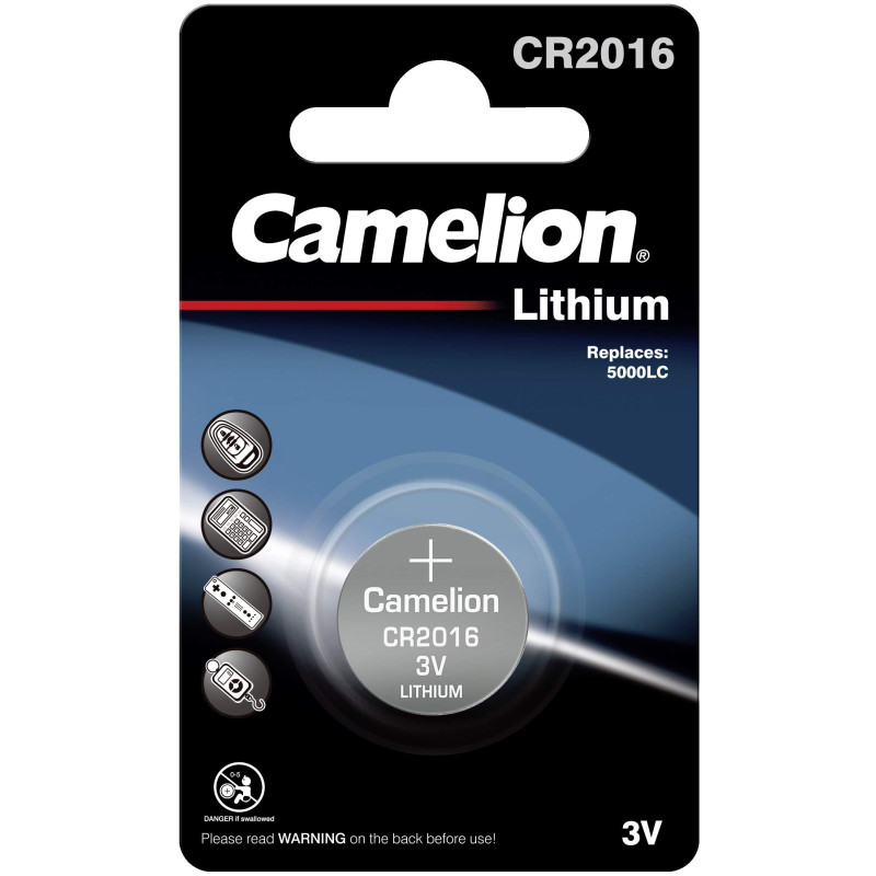 Pile CR2016 / 5000LC Camelion Bouton Lithium 3V