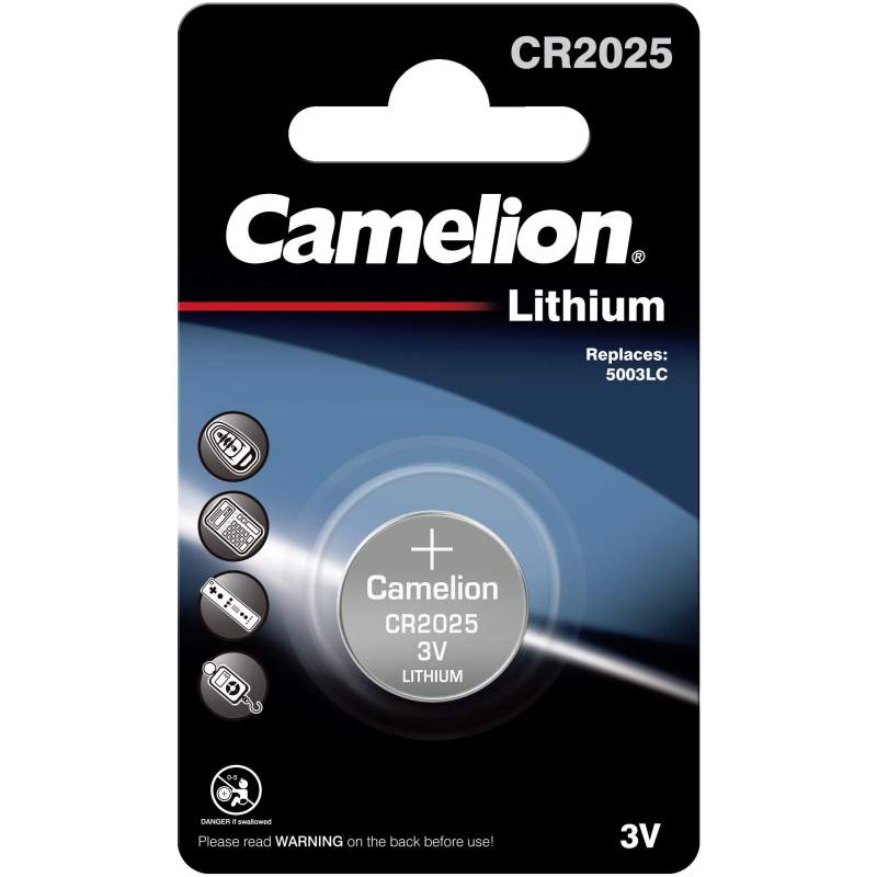 Pile CR2025 / 5003LC Camelion Bouton Lithium 3V