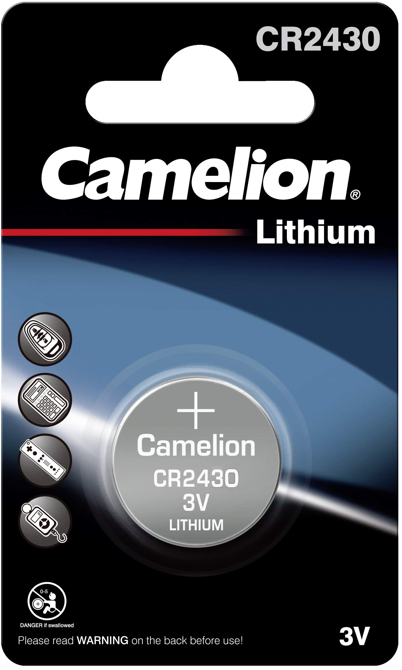 Pile CR2430 Camelion Bouton Lithium 3V